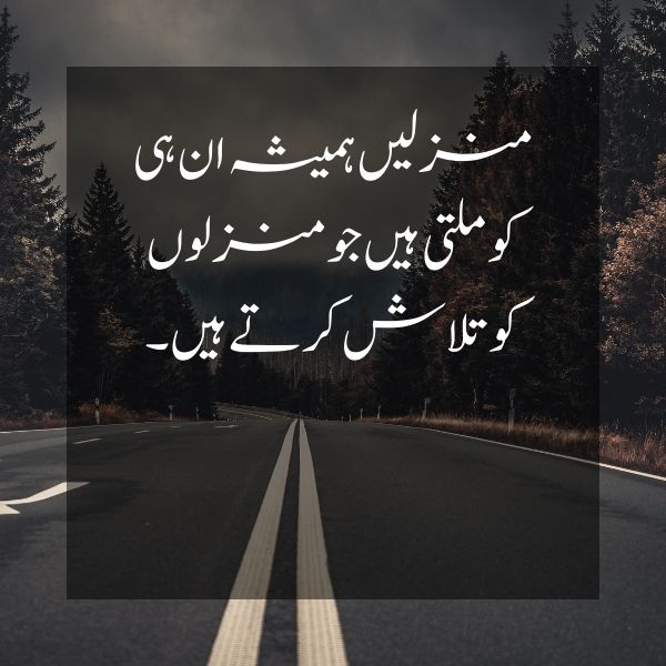 Short urdu quotes on success