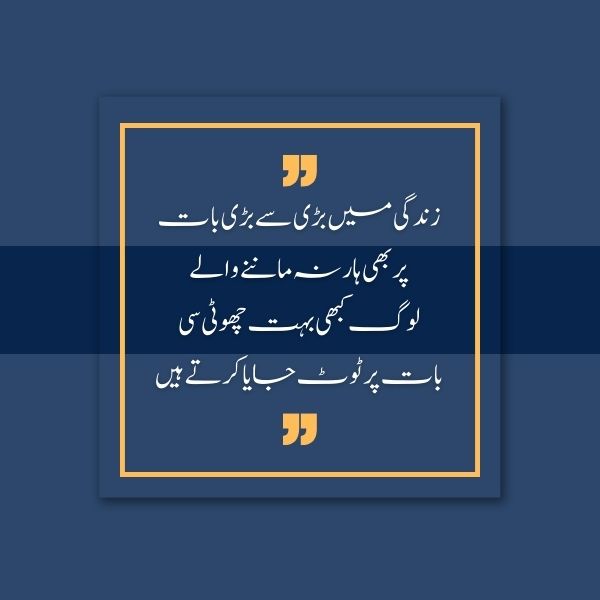 short and deep urdu quotes